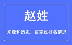 趙姓的來源和歷史_趙姓在百家姓