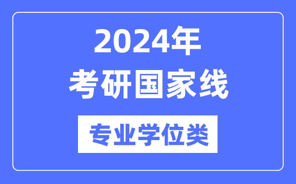 2024年考研國家線（專業(yè)學(xué)位類）