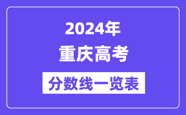 2024年重慶高考分數(shù)線一覽表（含一本,二本,?？品謹?shù)線）