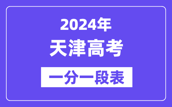 2024天津高考一分一段表,查詢(xún)位次及排名（完整版）