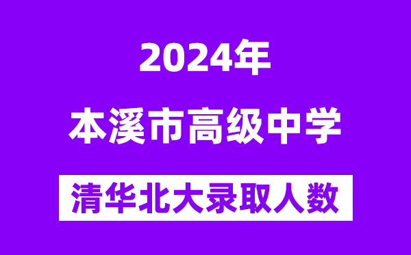 2024年本溪高中考入清華北大人數是多少？附歷年分數線