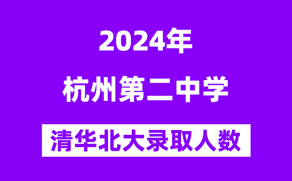 2024年杭州二中考入清華北大人數(shù)是多少？附歷年分?jǐn)?shù)線