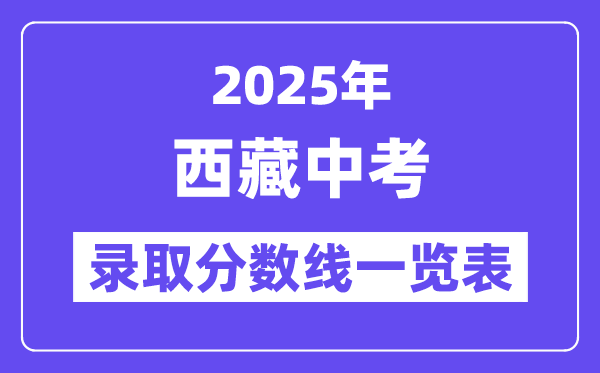 2025年西藏中考錄取分?jǐn)?shù)線一覽表,中考多少分能上高中？