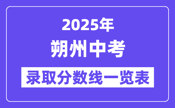 2025年朔州中考各高中錄取分?jǐn)?shù)線一覽表